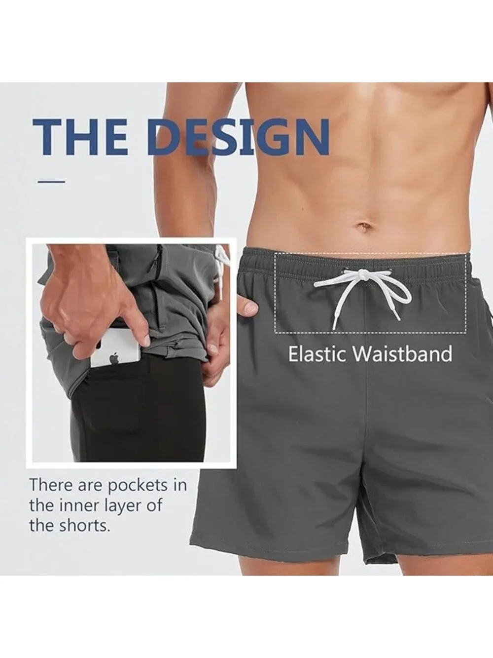 Men's Swim Trunks Shorts Quick Dry 5